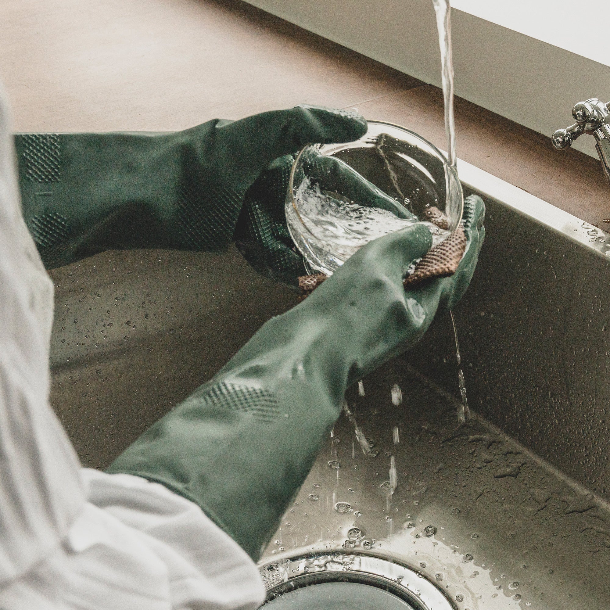 Dishwashing Rubber Gloves - Deep Green