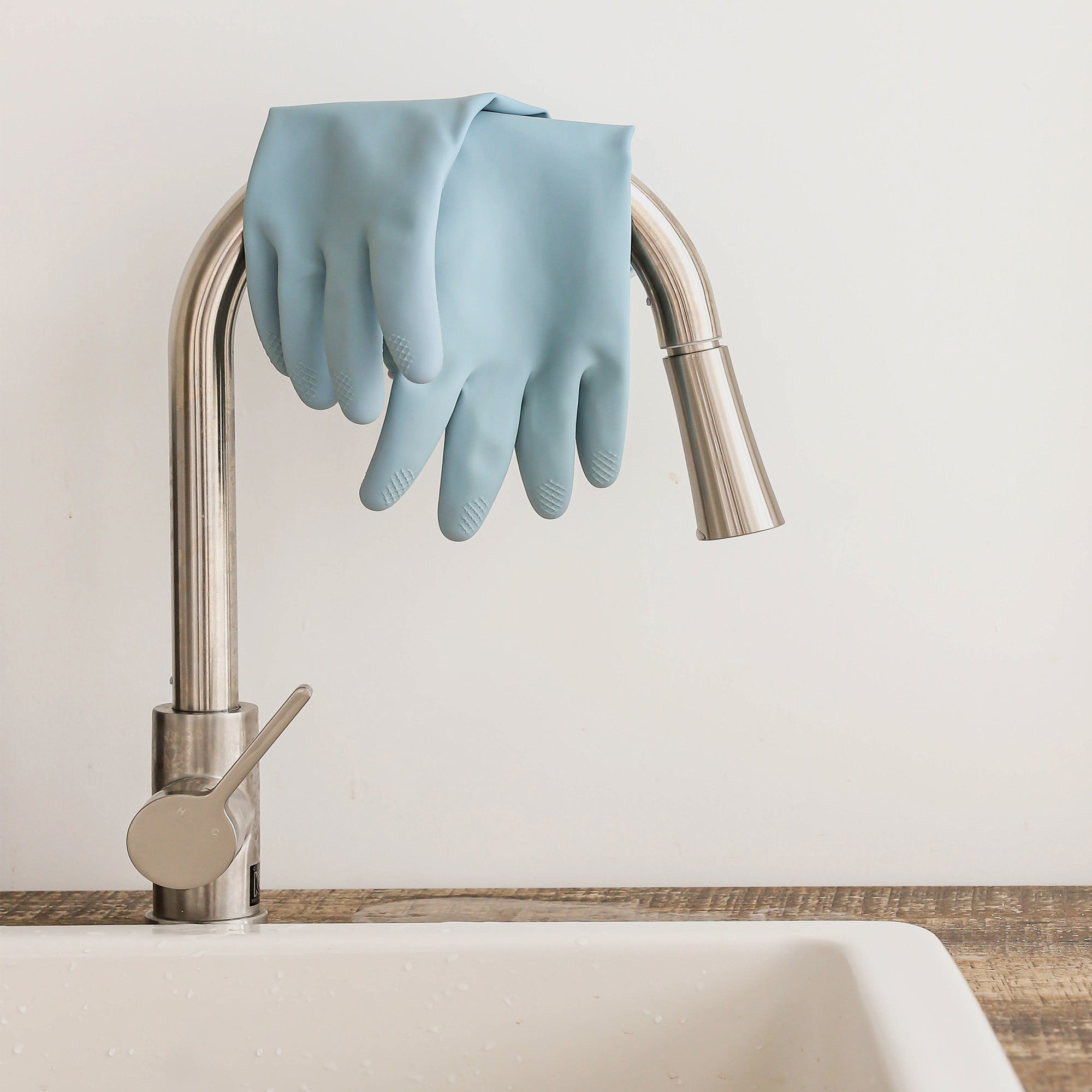 Dishwashing Rubber Gloves - Pastel Blue