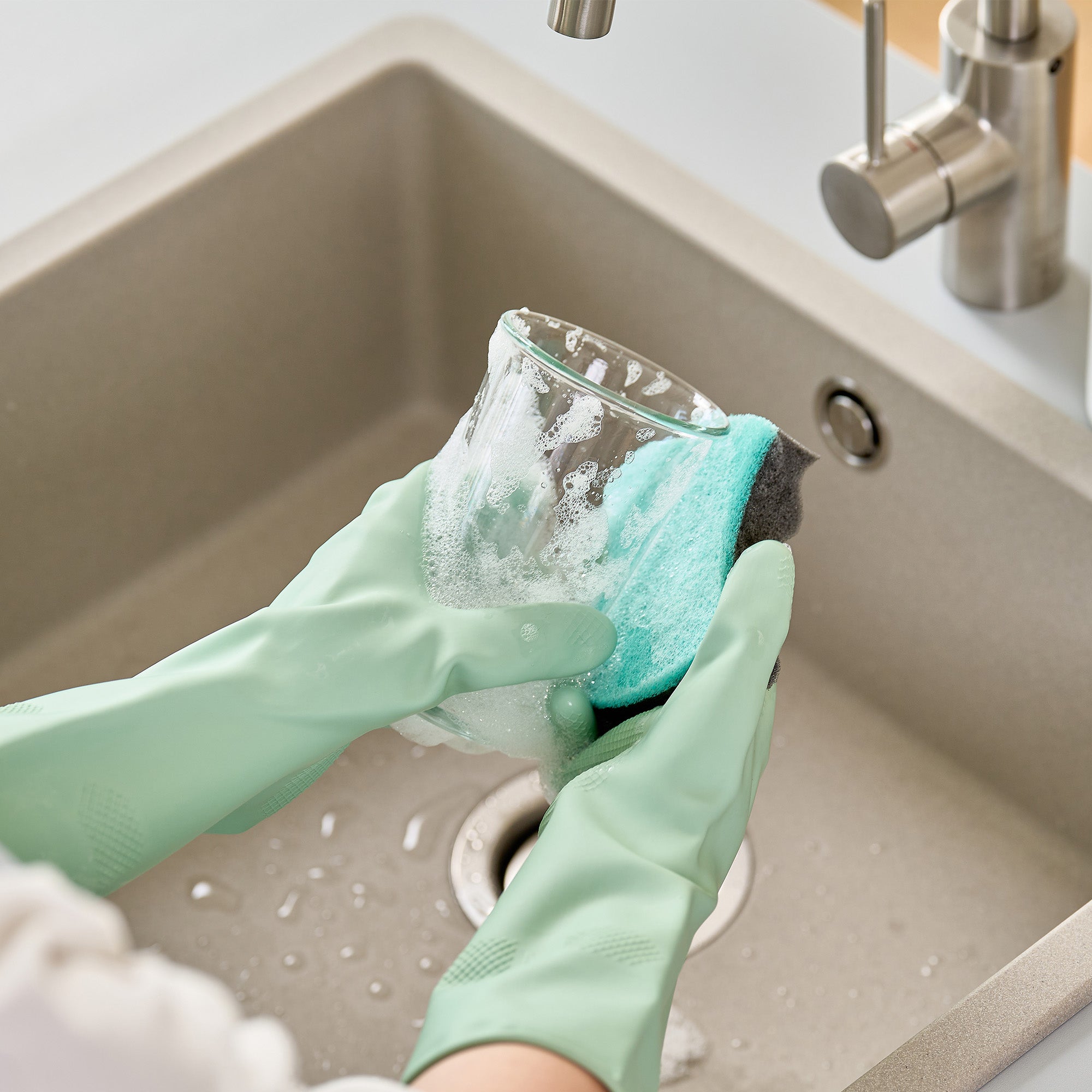 Dishwashing Rubber Gloves - Mint Green