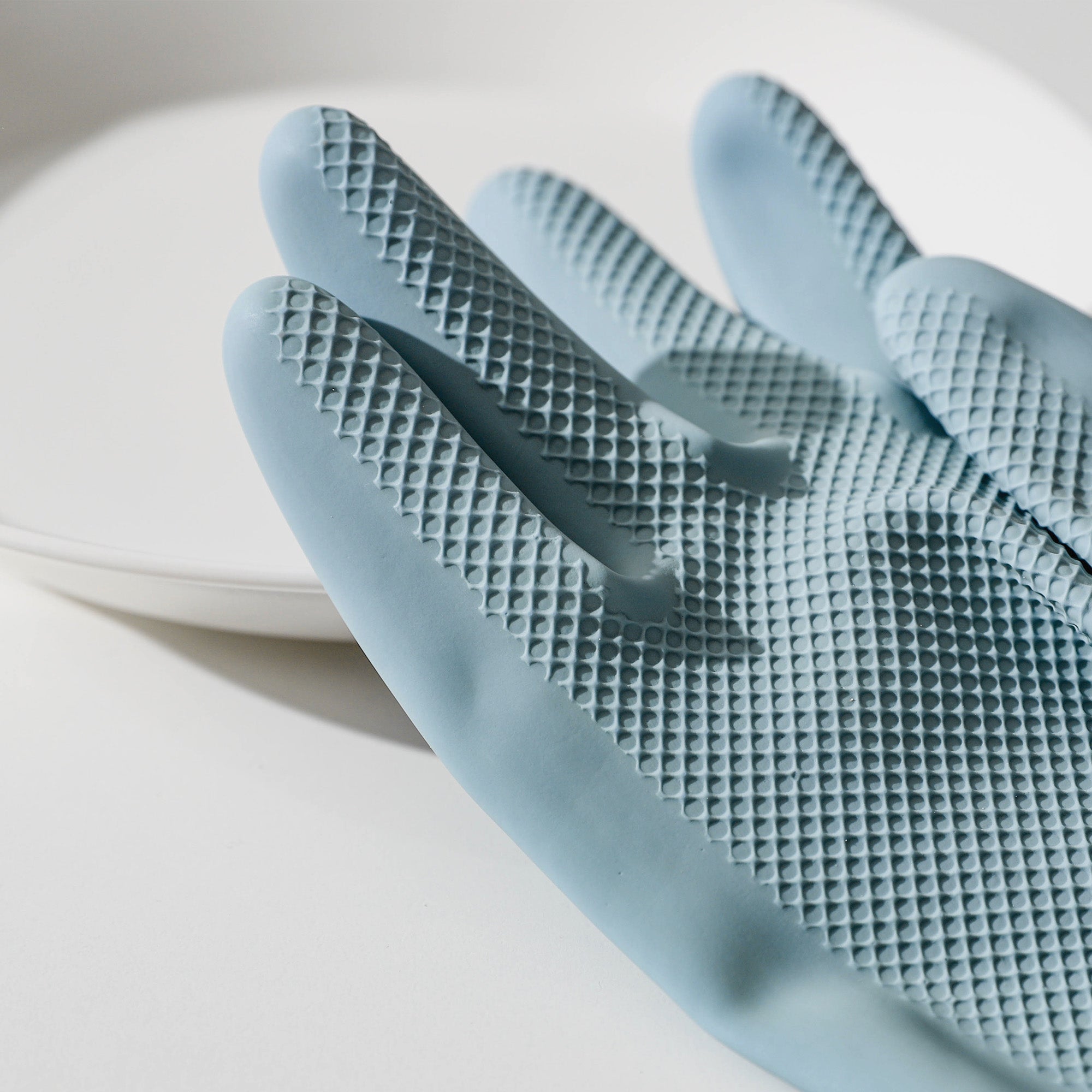 Dishwashing Rubber Gloves - Pastel Blue